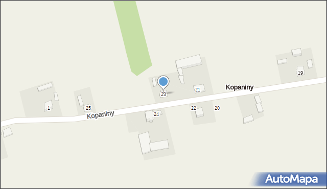 Kopaniny, Kopaniny, 23, mapa Kopaniny