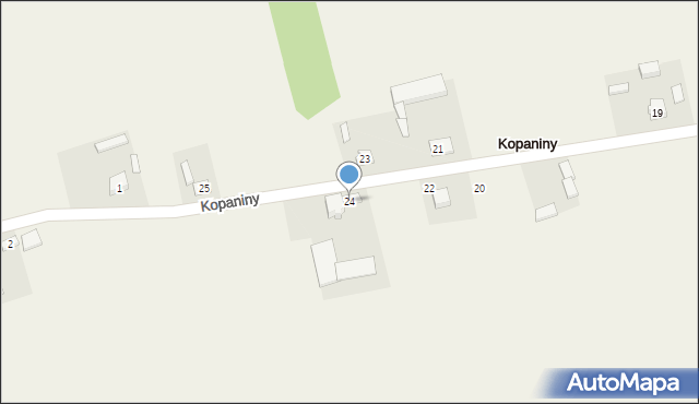 Kopaniny, Kopaniny, 24, mapa Kopaniny