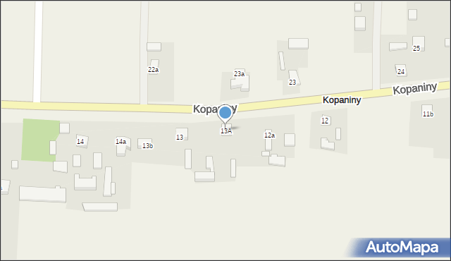 Kopaniny, Kopaniny, 13A, mapa Kopaniny