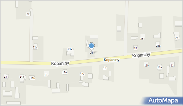 Kopaniny, Kopaniny, 23, mapa Kopaniny