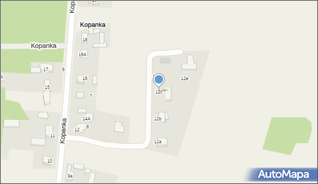 Kopanka, Kopanka, 12c, mapa Kopanka