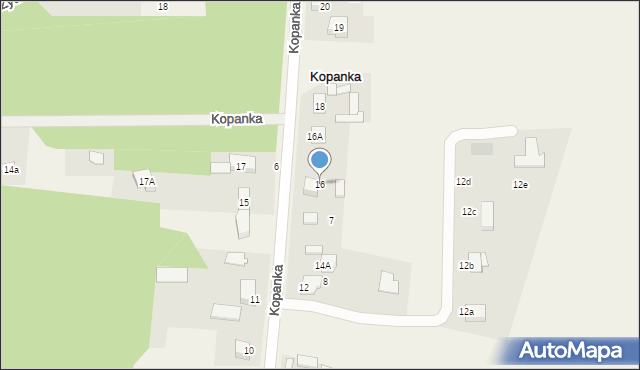 Kopanka, Kopanka, 16, mapa Kopanka