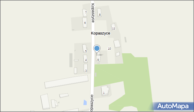 Kopaszyce, Kopaszyce, 9a, mapa Kopaszyce