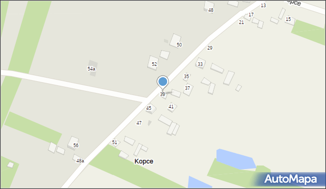 Kopce, Kopce, 39, mapa Kopce