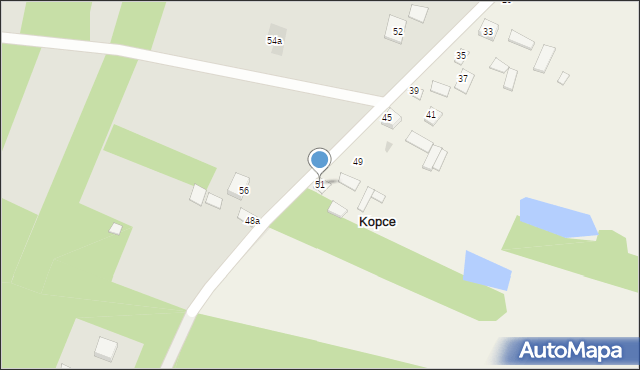 Kopce, Kopce, 51, mapa Kopce