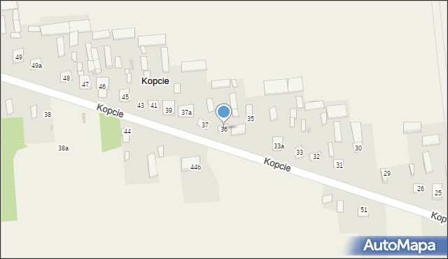 Kopcie, Kopcie, 36, mapa Kopcie