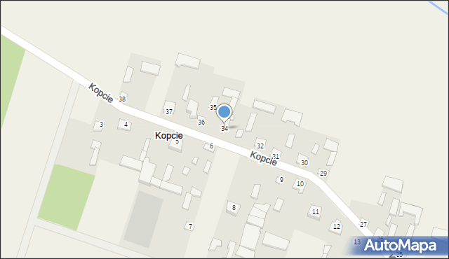 Kopcie, Kopcie, 34, mapa Kopcie