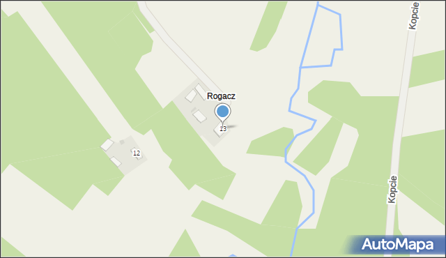 Kopcie, Kopcie, 13, mapa Kopcie