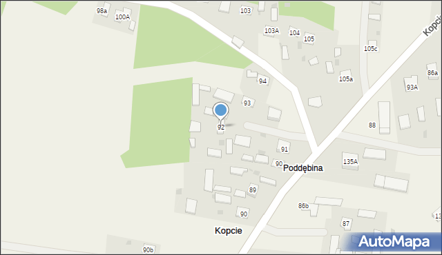 Kopcie, Kopcie, 92, mapa Kopcie