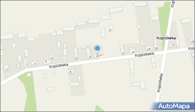 Kopciówka, Kopciówka, 11, mapa Kopciówka