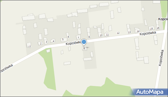 Kopciówka, Kopciówka, 8, mapa Kopciówka