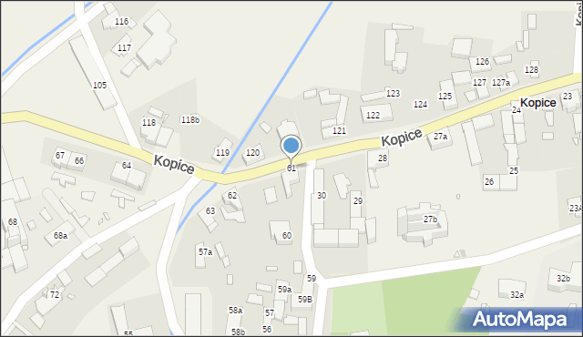 Kopice, Kopice, 61, mapa Kopice