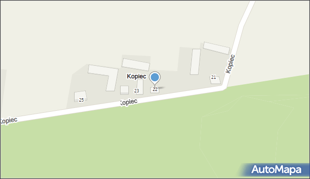 Kopiec, Kopiec, 22, mapa Kopiec