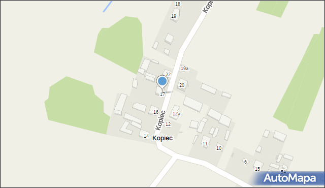 Kopiec, Kopiec, 17, mapa Kopiec