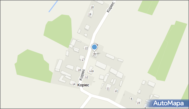 Kopiec, Kopiec, 20, mapa Kopiec