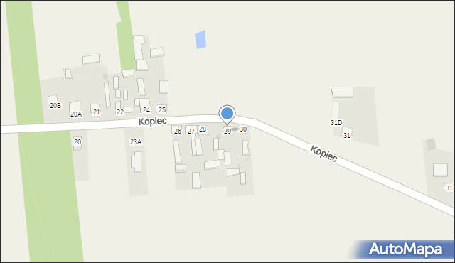 Kopiec, Kopiec, 29, mapa Kopiec