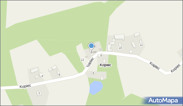 Kopiec, Kopiec, 7, mapa Kopiec