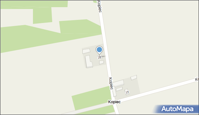 Kopiec, Kopiec, 16, mapa Kopiec