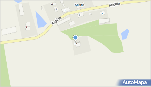 Kopina, Kopina, 1a, mapa Kopina