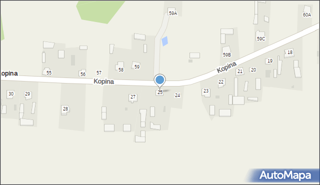 Kopina, Kopina, 25, mapa Kopina