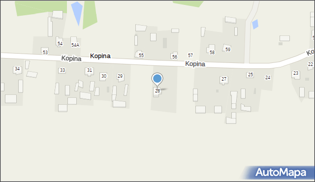 Kopina, Kopina, 28, mapa Kopina