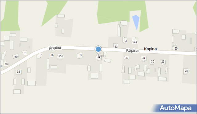 Kopina, Kopina, 34, mapa Kopina