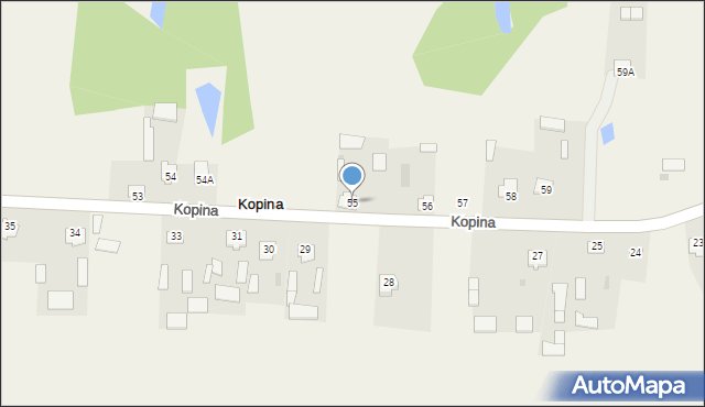 Kopina, Kopina, 55, mapa Kopina