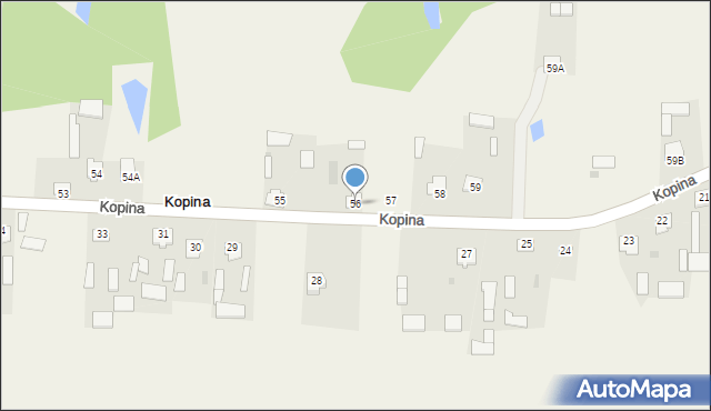 Kopina, Kopina, 56, mapa Kopina