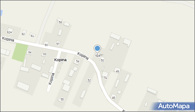 Kopina, Kopina, 52A, mapa Kopina
