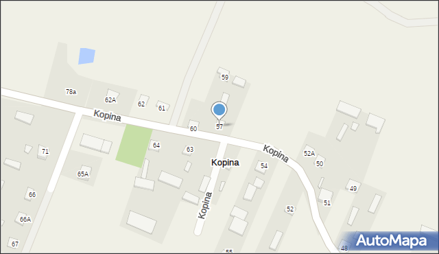 Kopina, Kopina, 57, mapa Kopina