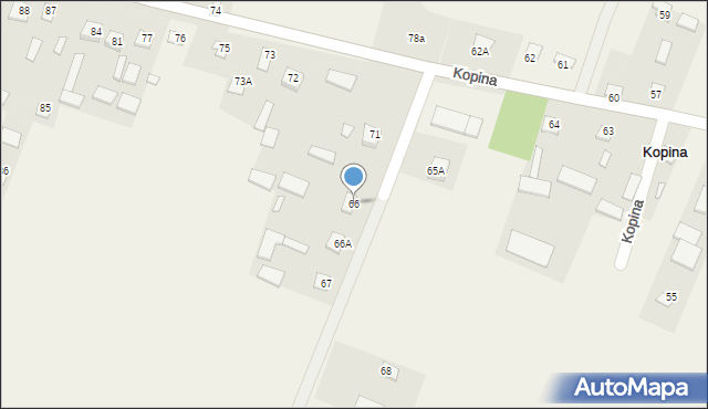Kopina, Kopina, 66, mapa Kopina