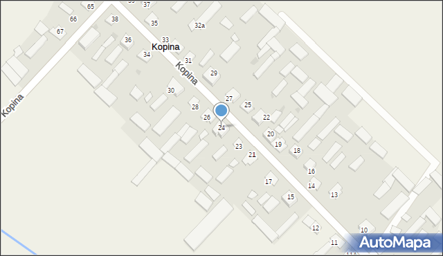 Kopina, Kopina, 24, mapa Kopina