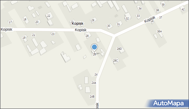 Kopisk, Kopisk, 26, mapa Kopisk
