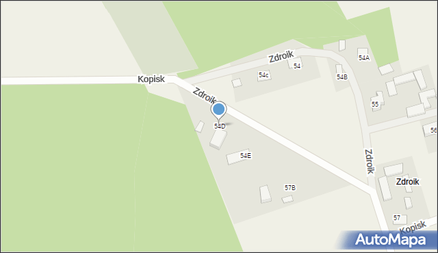 Kopisk, Kopisk, 54D, mapa Kopisk