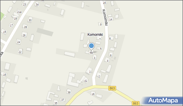 Kopki, Komorniki, 5A, mapa Kopki