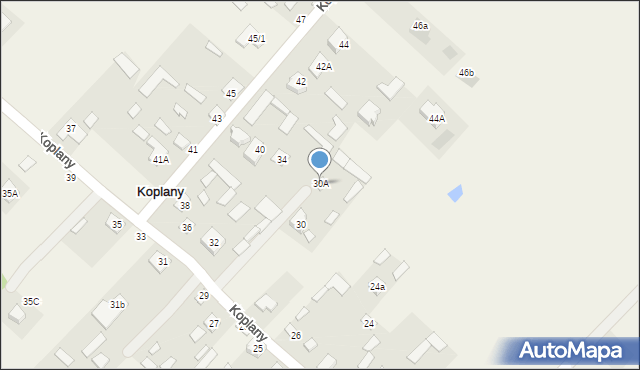 Koplany, Koplany, 30A, mapa Koplany