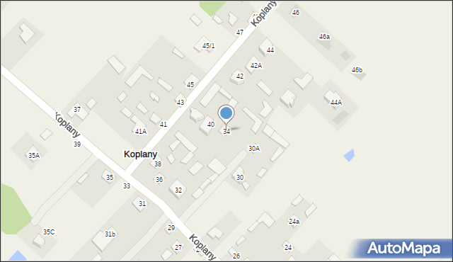 Koplany, Koplany, 34, mapa Koplany