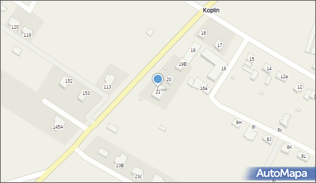 Koplin, Koplin, 21, mapa Koplin