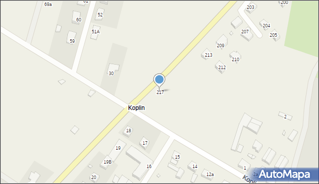 Koplin, Koplin, 217, mapa Koplin