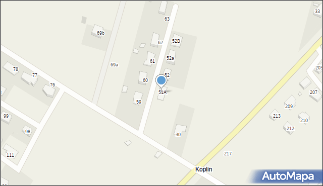 Koplin, Koplin, 51A, mapa Koplin