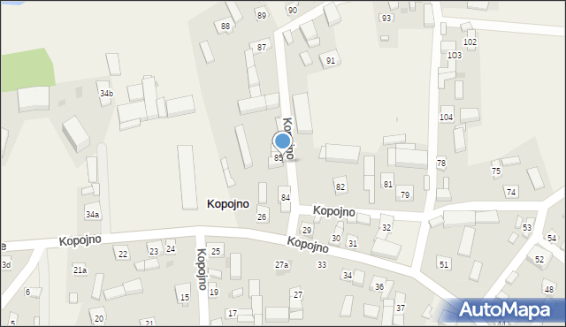 Kopojno, Kopojno, 85a, mapa Kopojno