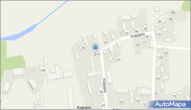 Kopojno, Kopojno, 87, mapa Kopojno