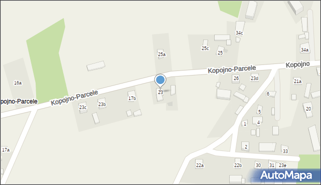 Kopojno, Kopojno-Parcele, 23, mapa Kopojno