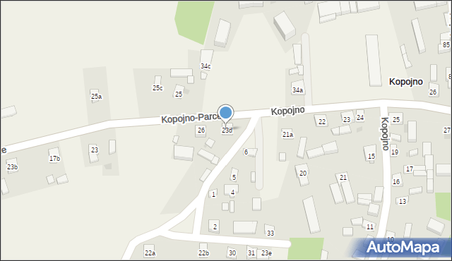 Kopojno, Kopojno-Parcele, 23d, mapa Kopojno