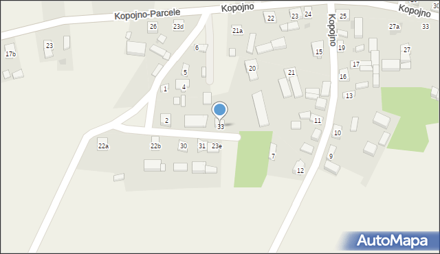 Kopojno, Kopojno-Parcele, 33, mapa Kopojno