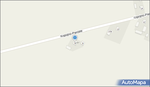 Kopojno, Kopojno-Parcele, 9, mapa Kopojno