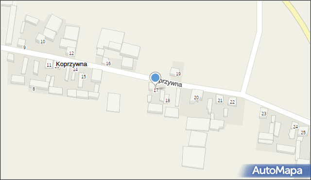 Koprzywna, Koprzywna, 17, mapa Koprzywna