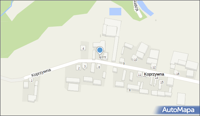 Koprzywna, Koprzywna, 5, mapa Koprzywna