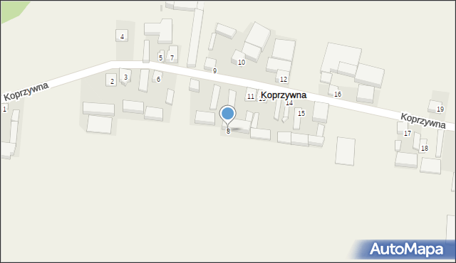 Koprzywna, Koprzywna, 8, mapa Koprzywna