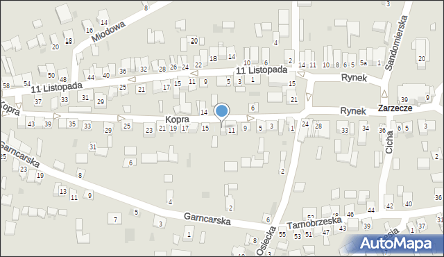 Koprzywnica, Kopra Stefana, 11/1, mapa Koprzywnica